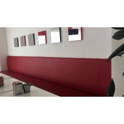 Sofa 4 metros polipiel Rojo